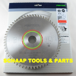 Cirkelzaagblad 210x30mm 60 tanden Trapeziumvlaktand (TF) TS75 | 493200